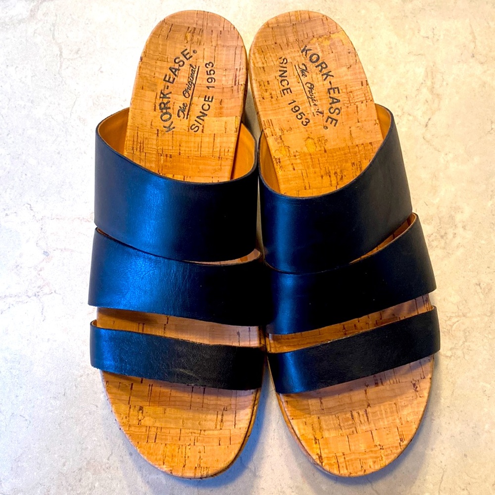 Kork-Ease Black Menzie Sandals - New Without Box - Great Summer Comfort Style 9M